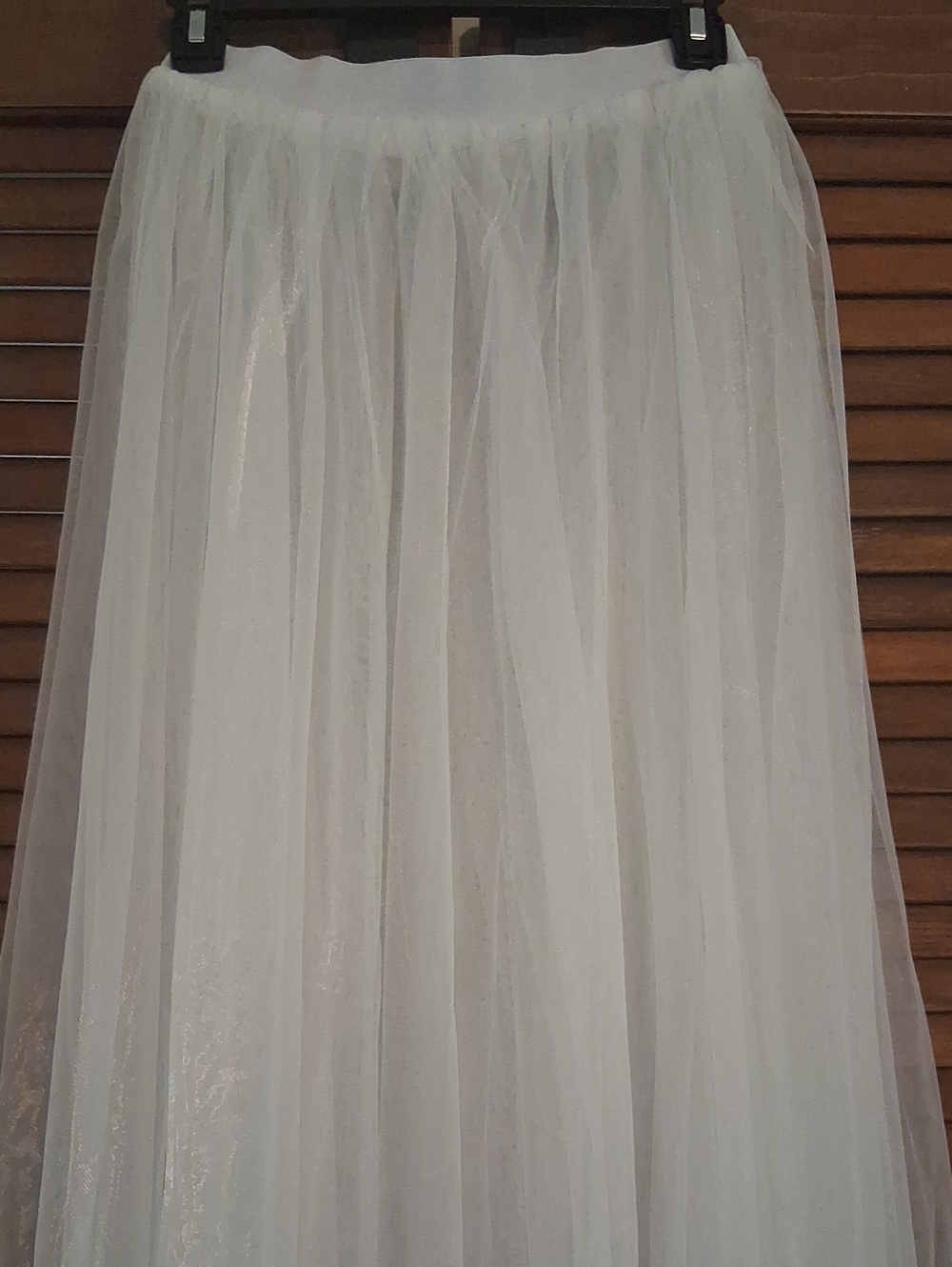 White Tulle Maxi Skirt - Elegant Layered Women's Skirt